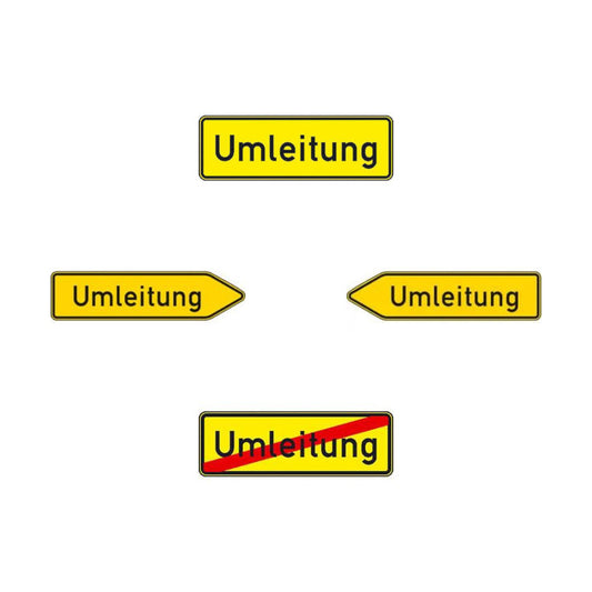 Straßenschild Umleitung