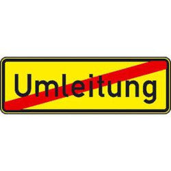 Straßenschild Umleitung