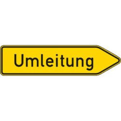 Straßenschild Umleitung