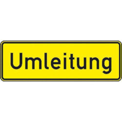 Straßenschild Umleitung