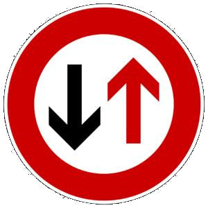 Straßenschild Vorgeschriebene Fahrtrichtung